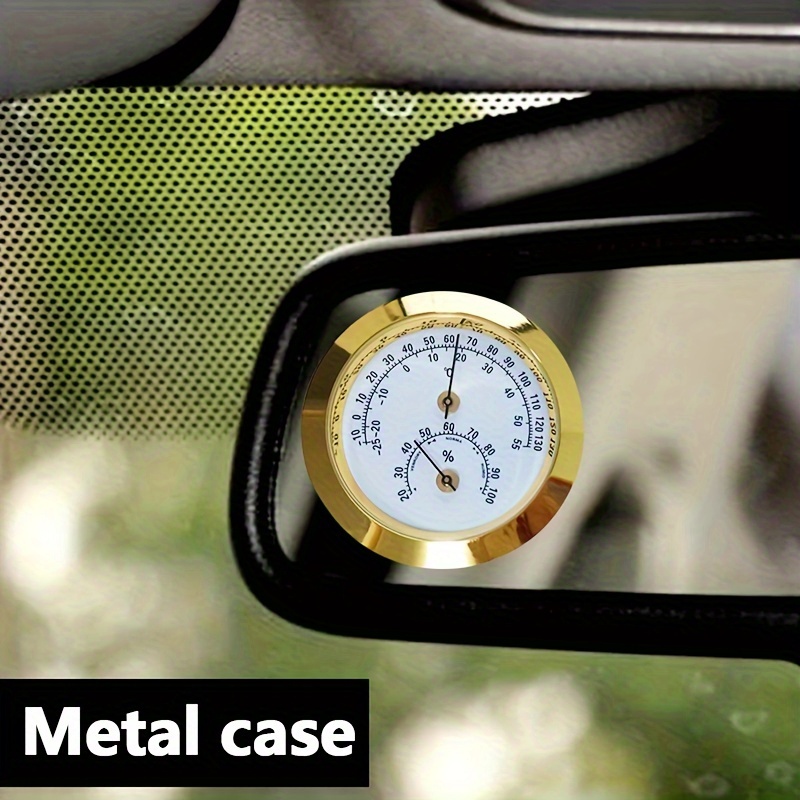 Mini termómetro Digital para Interior de coche, medidor de calibre redondo  de alta precisión, para adorno
