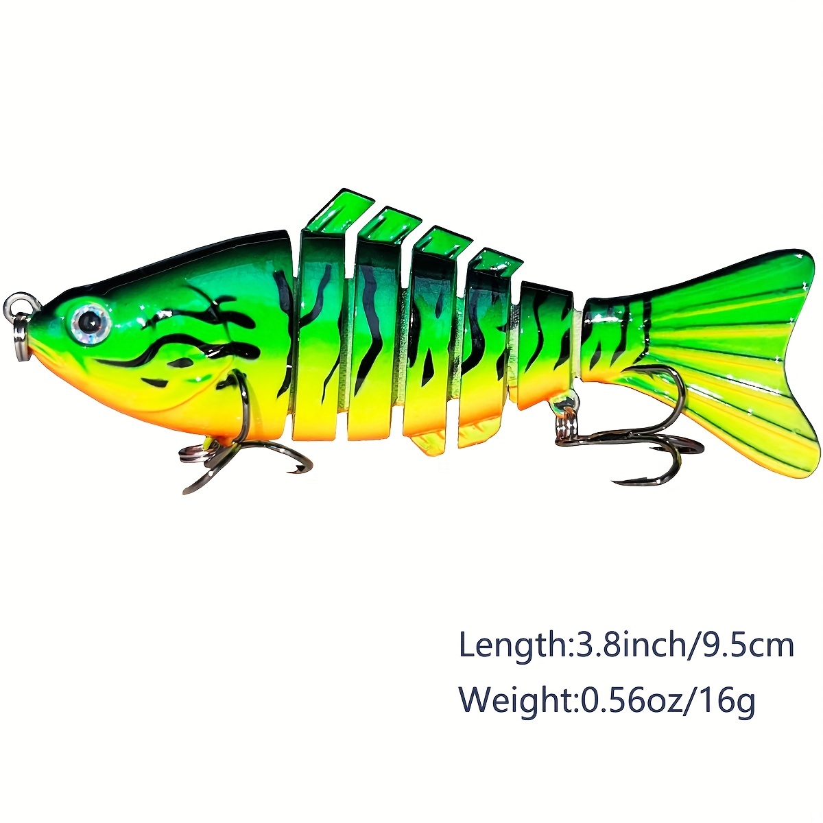  Fishing Lures, Full-Size Multi Jointed Swimbait Slow Sinking  Segmented Bass Fishing Lure, Swimming Fishing Lure Freshwater Or Saltwater Perch  Pike Walleye Bass Lures, Ideal Fishing Gifts