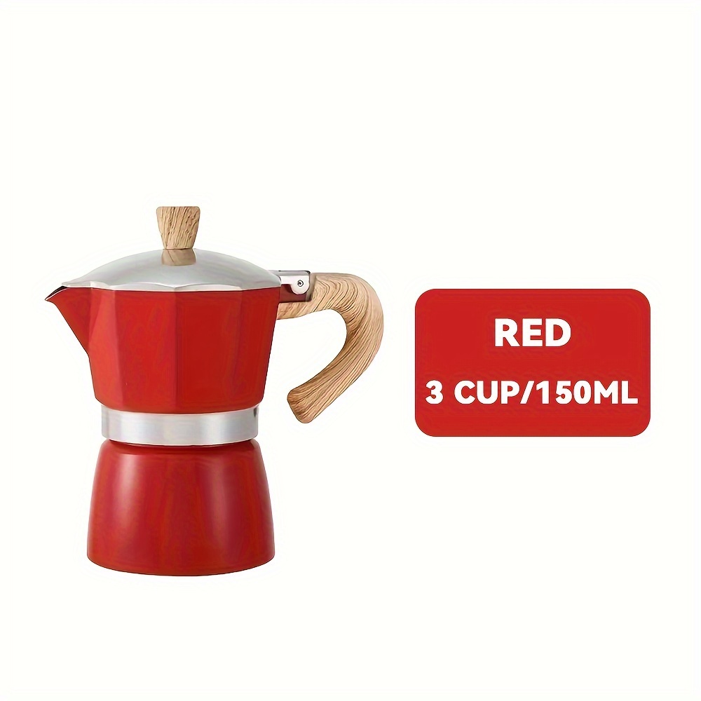 Stovetop Espresso Maker, Colorful Cuban Coffee Maker 4 Cups Moka Pot  Classic Italian Espresso Pot for Cappuccino(Red)