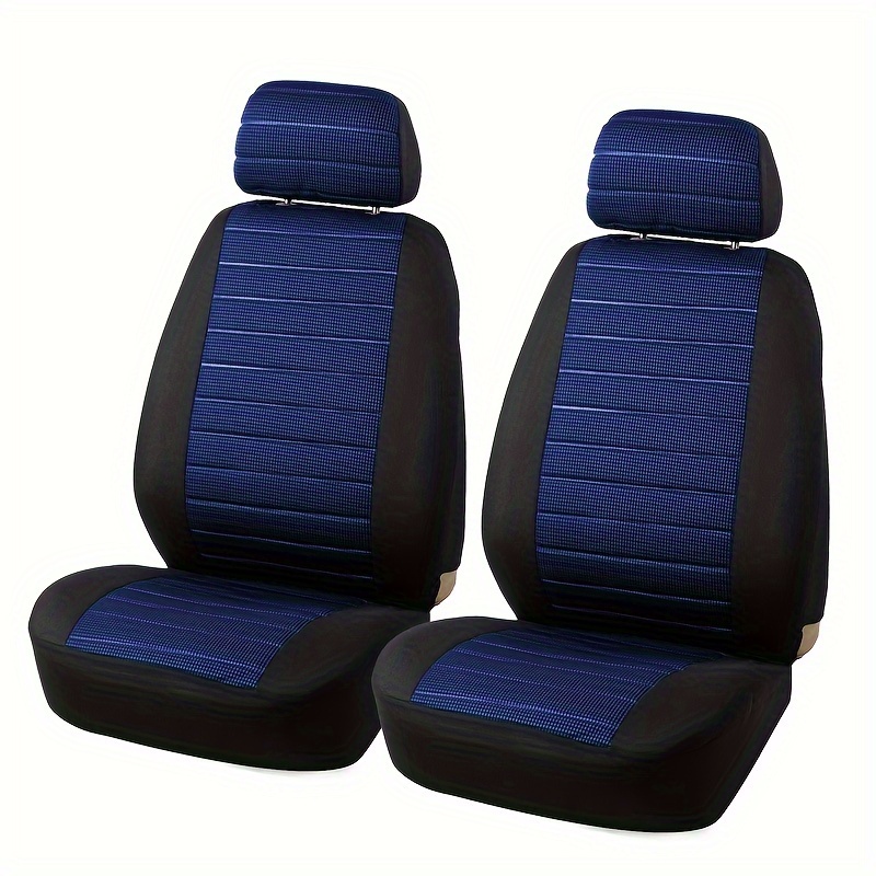 Front Pair Car Seat Covers Breathable Polyester Split - Temu Italy