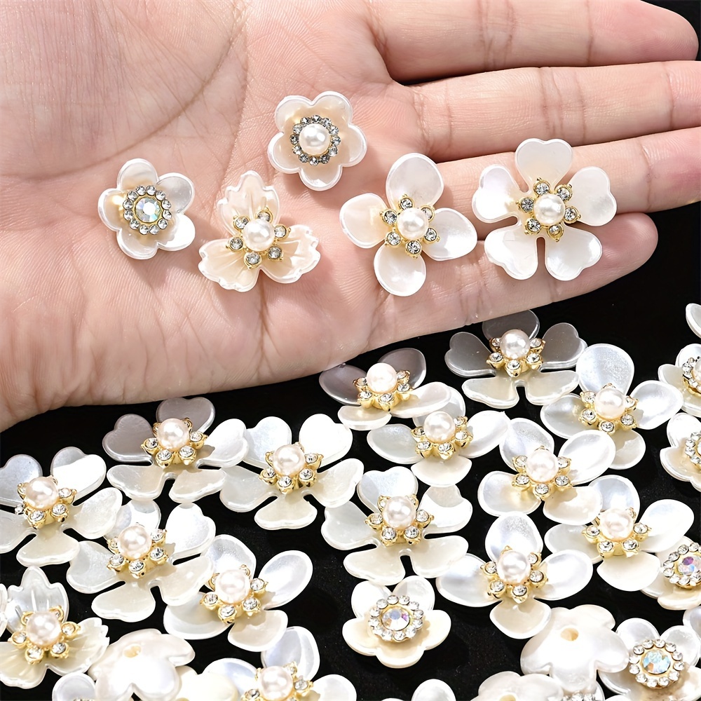 Conjunto Encantos Flores Decoración Diamantes Imitación - Temu Chile