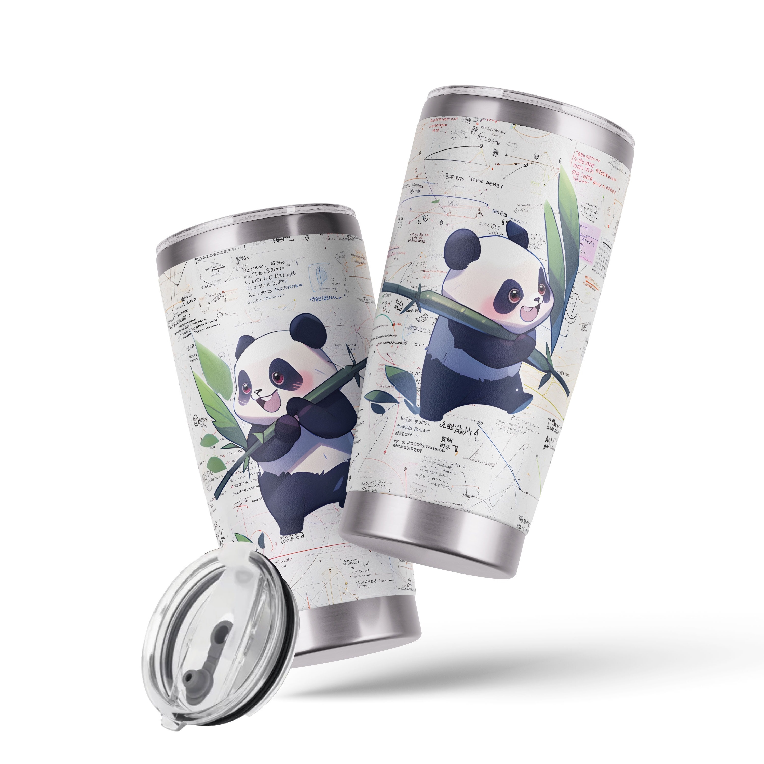 Panda Tumbler, Cute Panda Gifts for Girls Women, Panda Water Bottle/Coffee  Travel Mug, Panda Stuff/Panda Party Supplies/Decor, Kung Fu Panda Cup