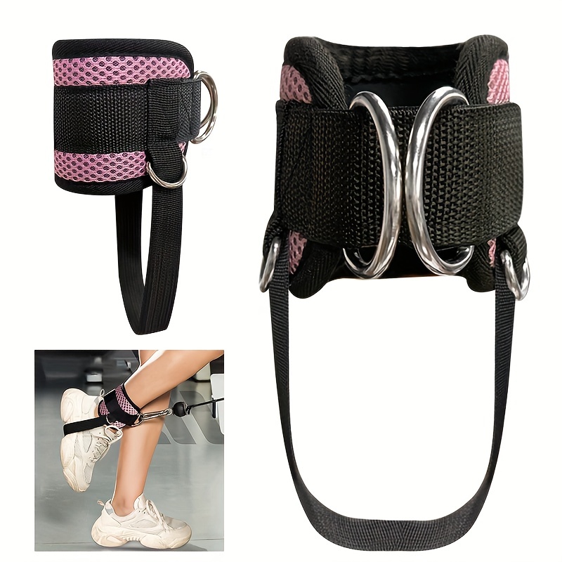 Padded Ankle Strap Cable Machine Strong Hook Loop D ring - Temu