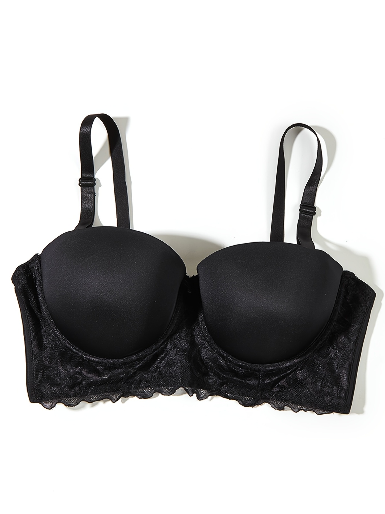3pack Contrast Lace Push Up Bra