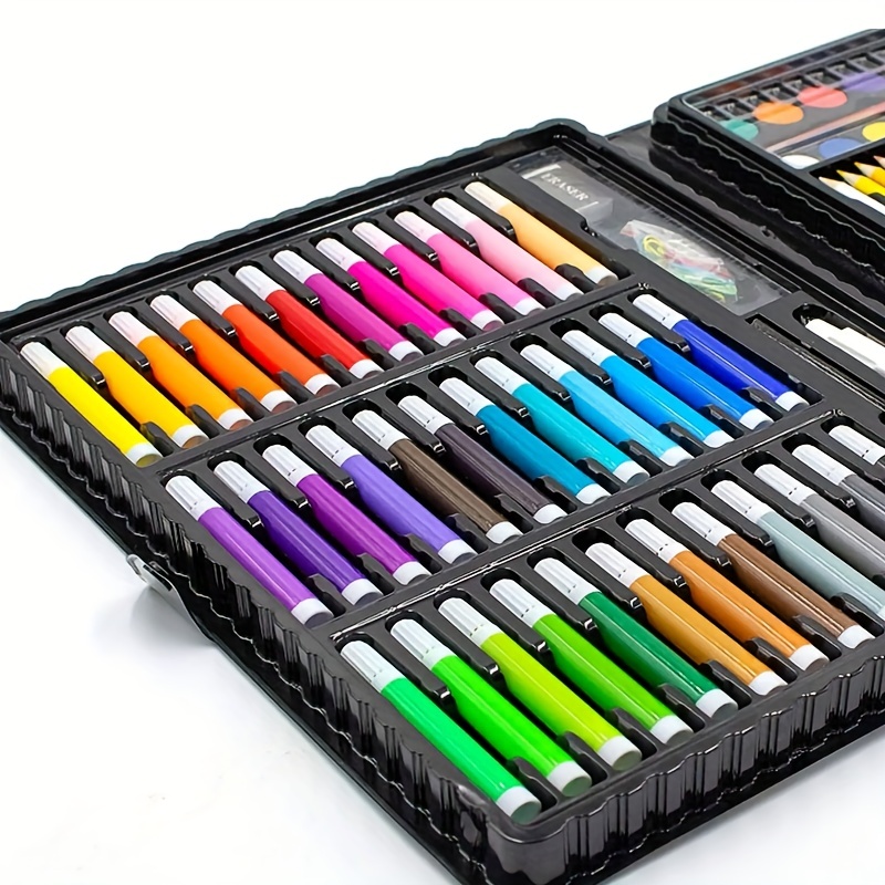 150pcs Watercolor Pen Oil Pastel Crayons Colored Pencil Set Art