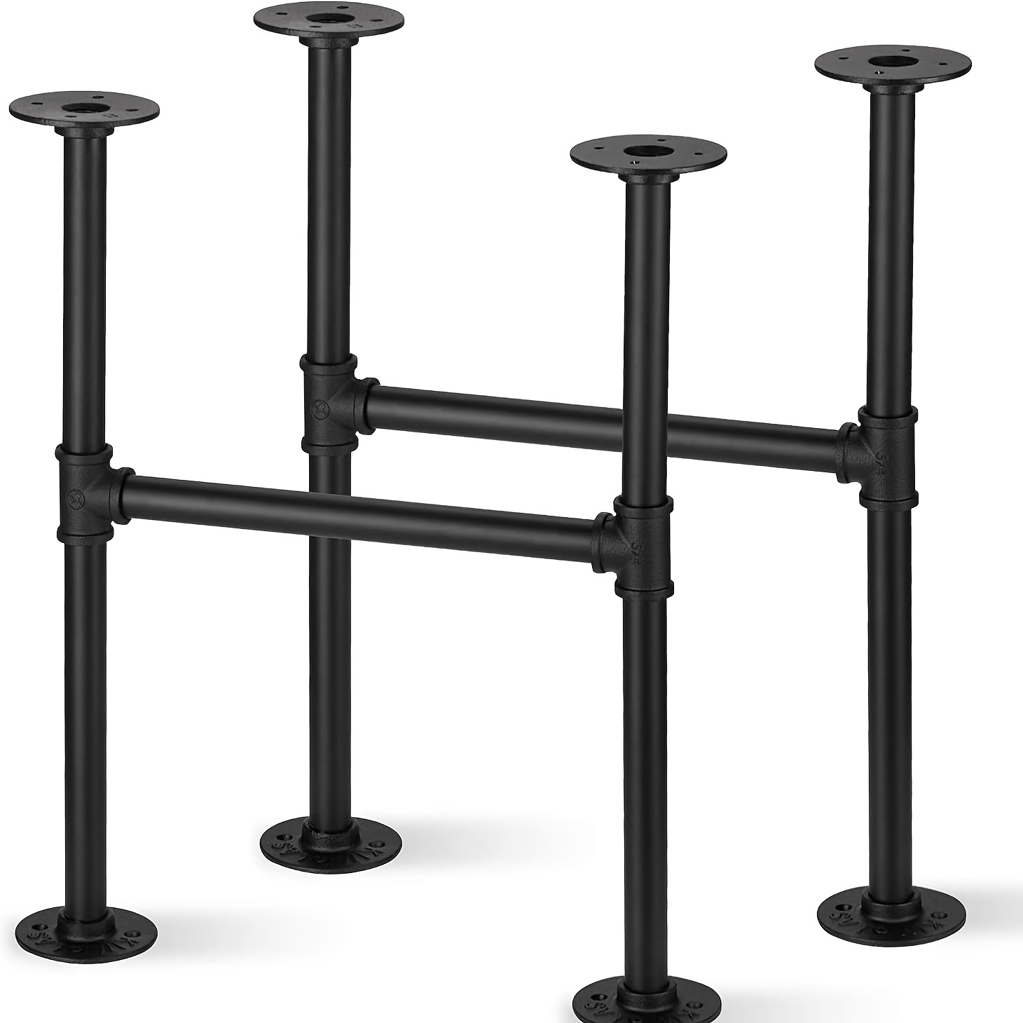  Patas de mesa de metal, patas de escritorio de metal, patas de  mesa de café, resistentes de 1.969 x 1.181 in, patas de hierro con  tornillos y caucho que protegen el
