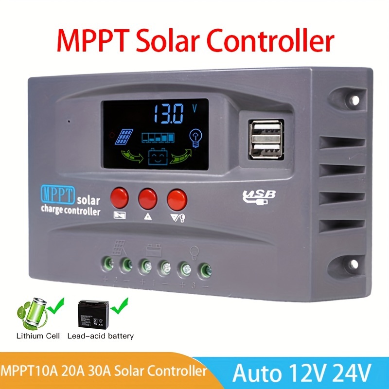 Regulador controlador de carga MPPT 20A paneles solares