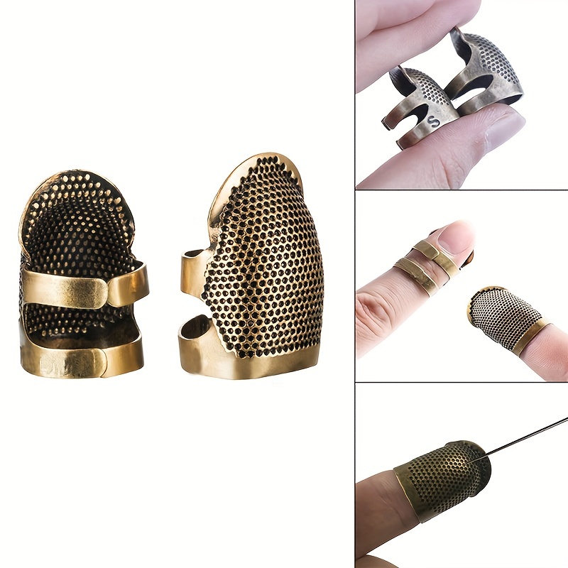 Dedal de costura de Metal, Protector de dedos, Protector de escudo