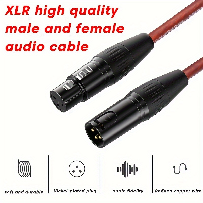 Fifine XLR Cable, 10ft Microphone Cord, Balanced XLR Male to Female 3 Pin Mic Wire, for Mixer Audio Interface Studio Recording-L9