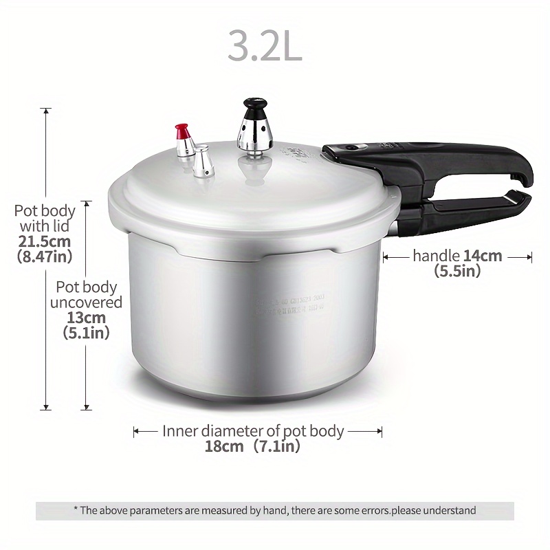 Extra Large Commercial High Pressure Cooking Pot,Stainless Steel  Explosion-Proof High Pressure Cooker Suitable for Gas Induction  Cooker,Silver-45L