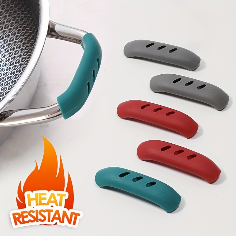 Heat Resistant Premium Silicone Handles For Cast Iron Skillets, Rubber  Silicone Handle Cases For Frying Pans For Restaurants - Temu