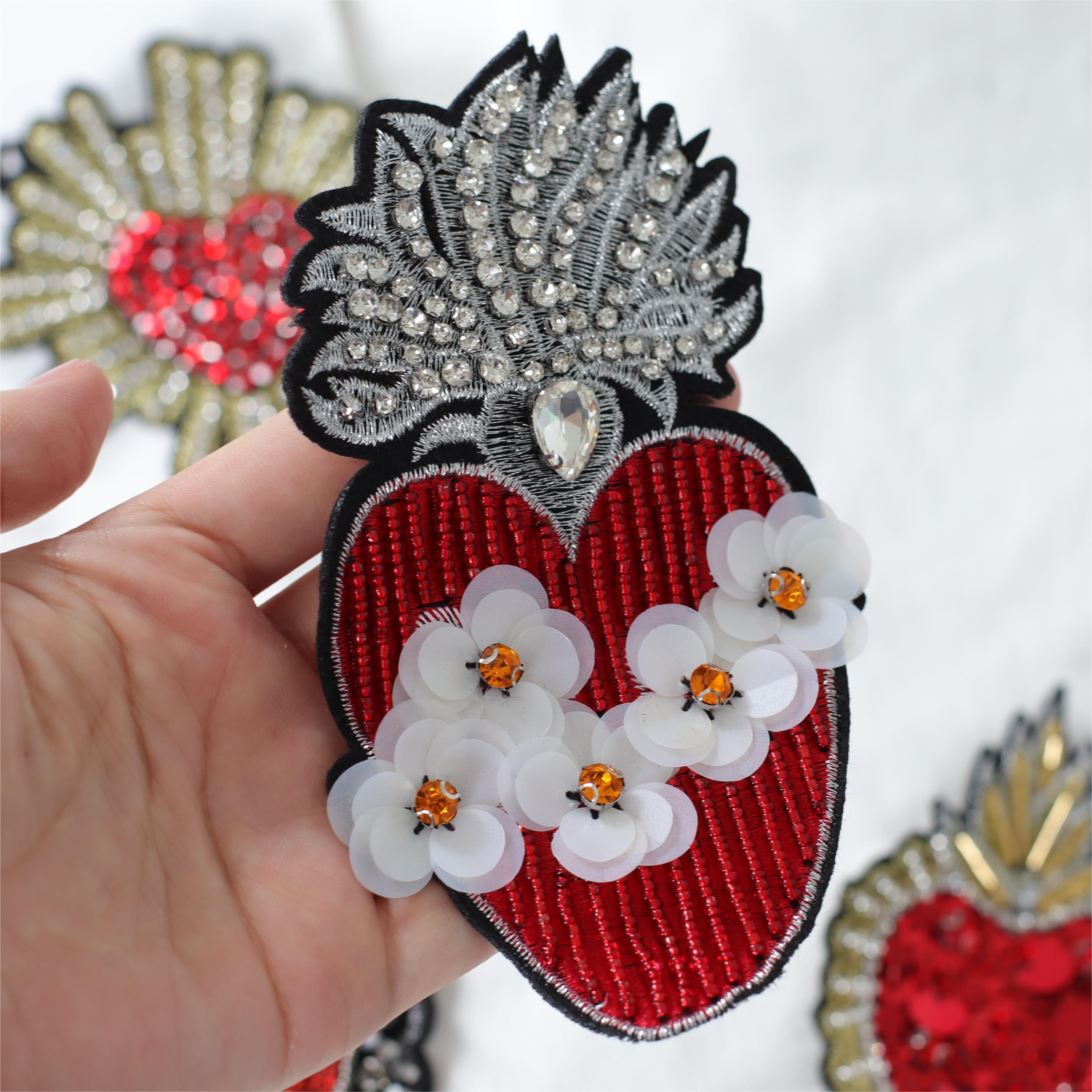 Rhinestone Garments Stickers Clothing Patches - Iron On Applique Patches  1pcs