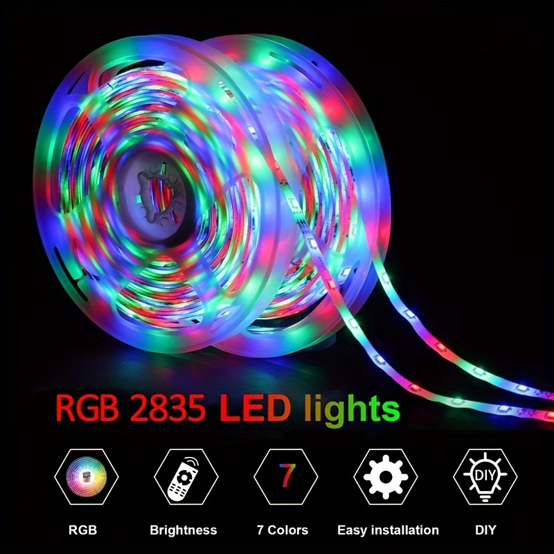 Led Strip Lights Rgb 2835 Infrared 44 Key Controller Night - Temu