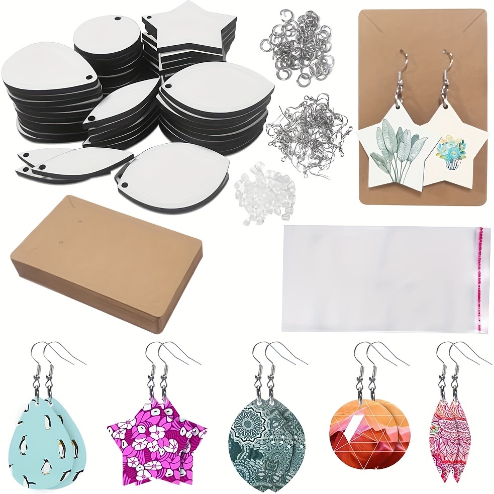 Sublimation Jewelry Blanks Earrings Double Sided Printing Earring Leaves  Shape Eardrop With Hooks For Jewelry DIY Making From Weaving_web, $0.55