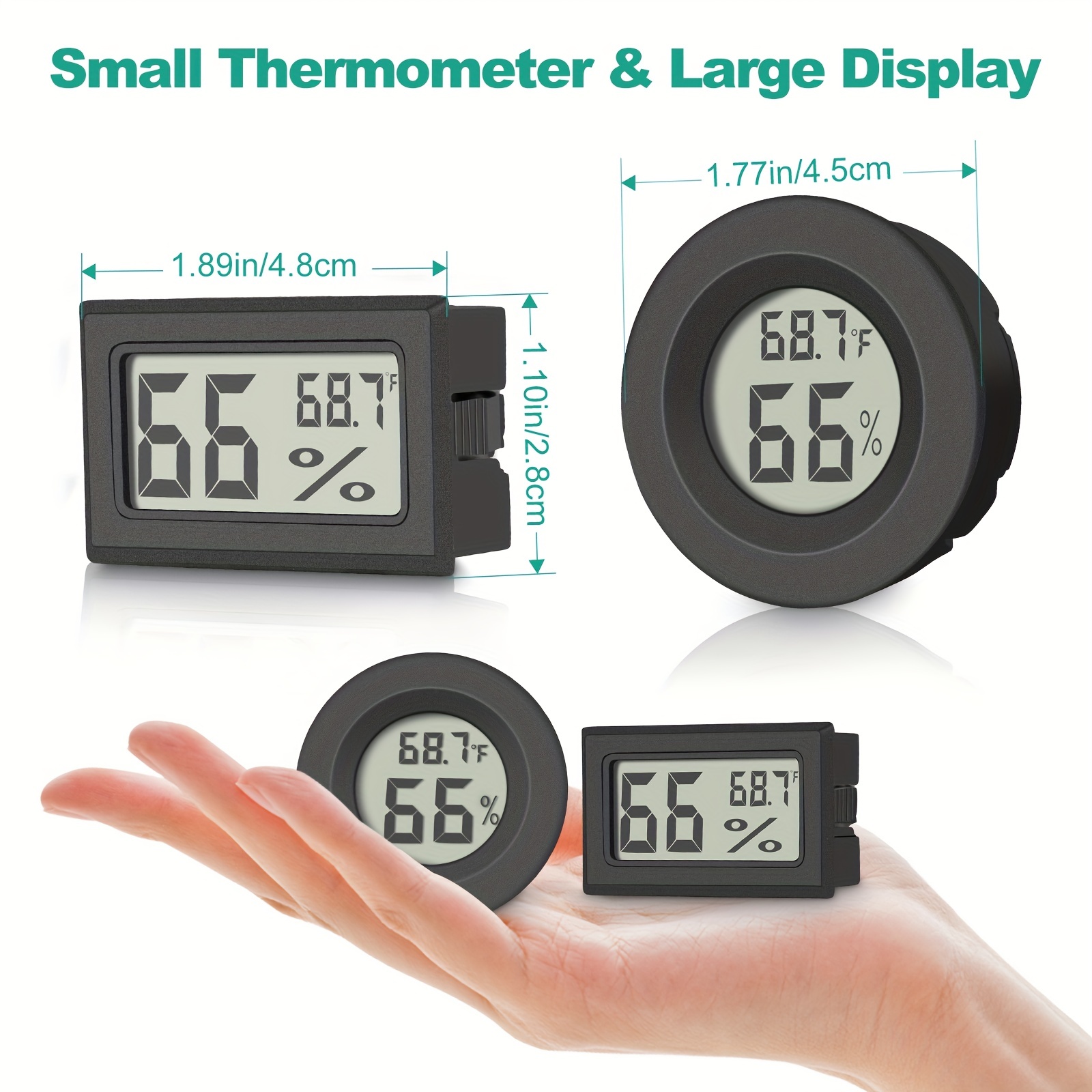 Digital Thermometer Indoor Hygrometer Room Thermometers and Humidity Gauge with Temperature Humidity Monitor by AikTryee