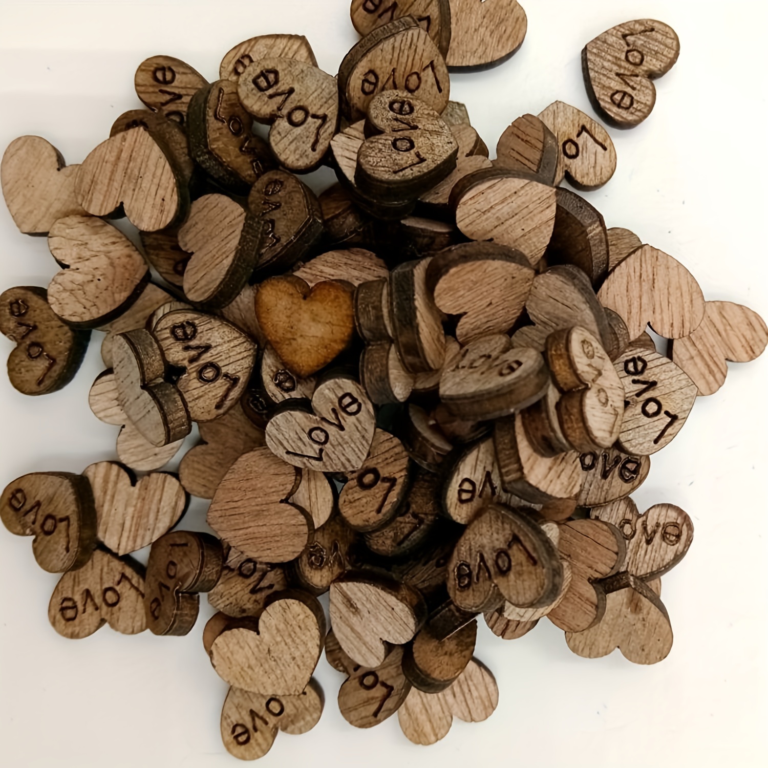 Mini Wooden Love Heart Wedding Table Scatter Diy Craft - Temu