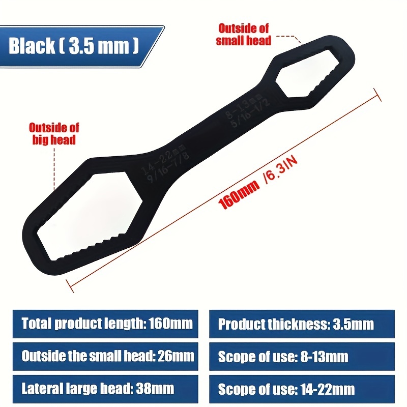 Thickness 3 17/ Universal Double ended Plum Wrench Tool: - Temu Canada