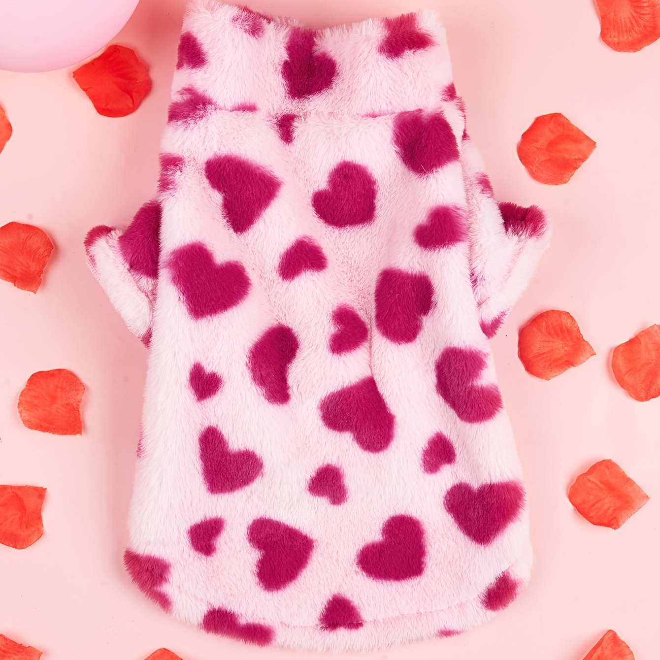 pet clothes dog   pattern plush warm thickened coat for small and medium dogs christmas gift Product details 3