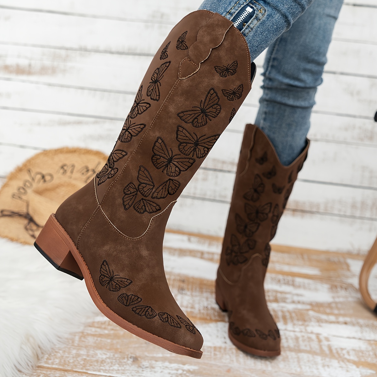 Womens butterfly deals cowboy boots