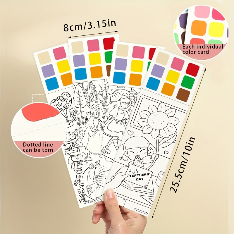Watercolor Painting Watercolor Coloring Book Self contained - Temu