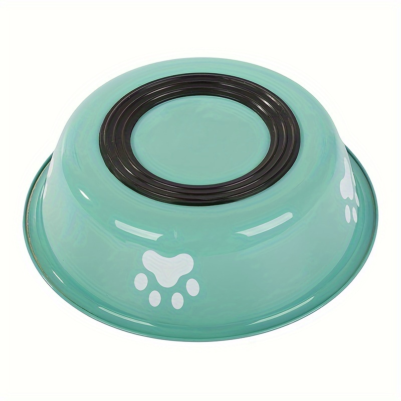 Plastic Paw Print Dog Bowl, Pet Dog Food Bowl Water Bowl, Anti-overturning  Dog Feeding And Drinking Basin - Temu