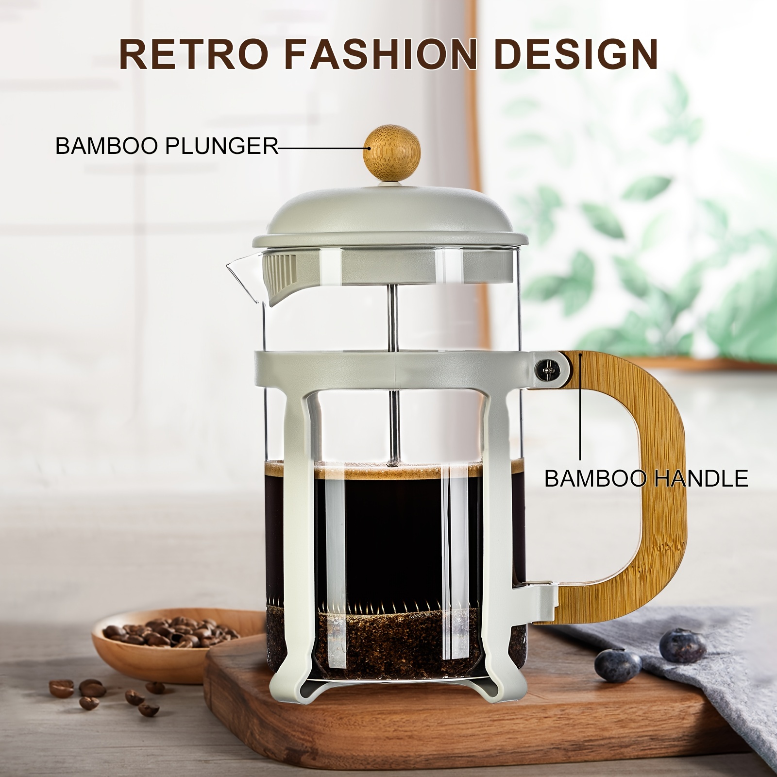 French Press Coffee Tea Maker Large Capacity 304 Stainless - Temu