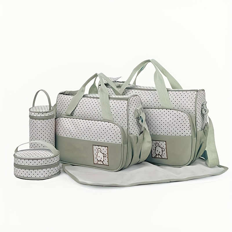 Hot Oblique Span Waterproof Mommy Bag Set, 5pcs