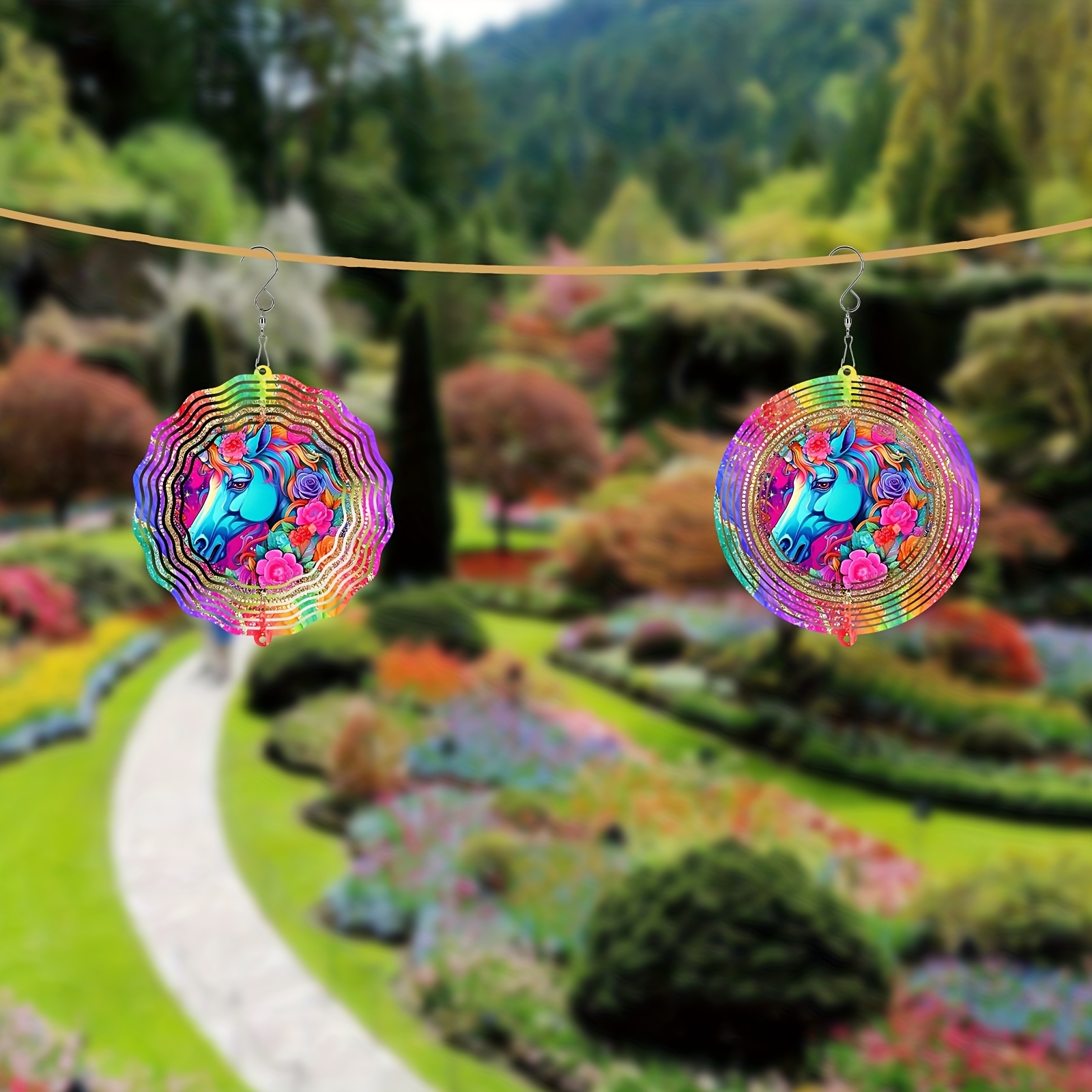 Yard Garden Horse Wind Spinners Outdoor Temu Australia