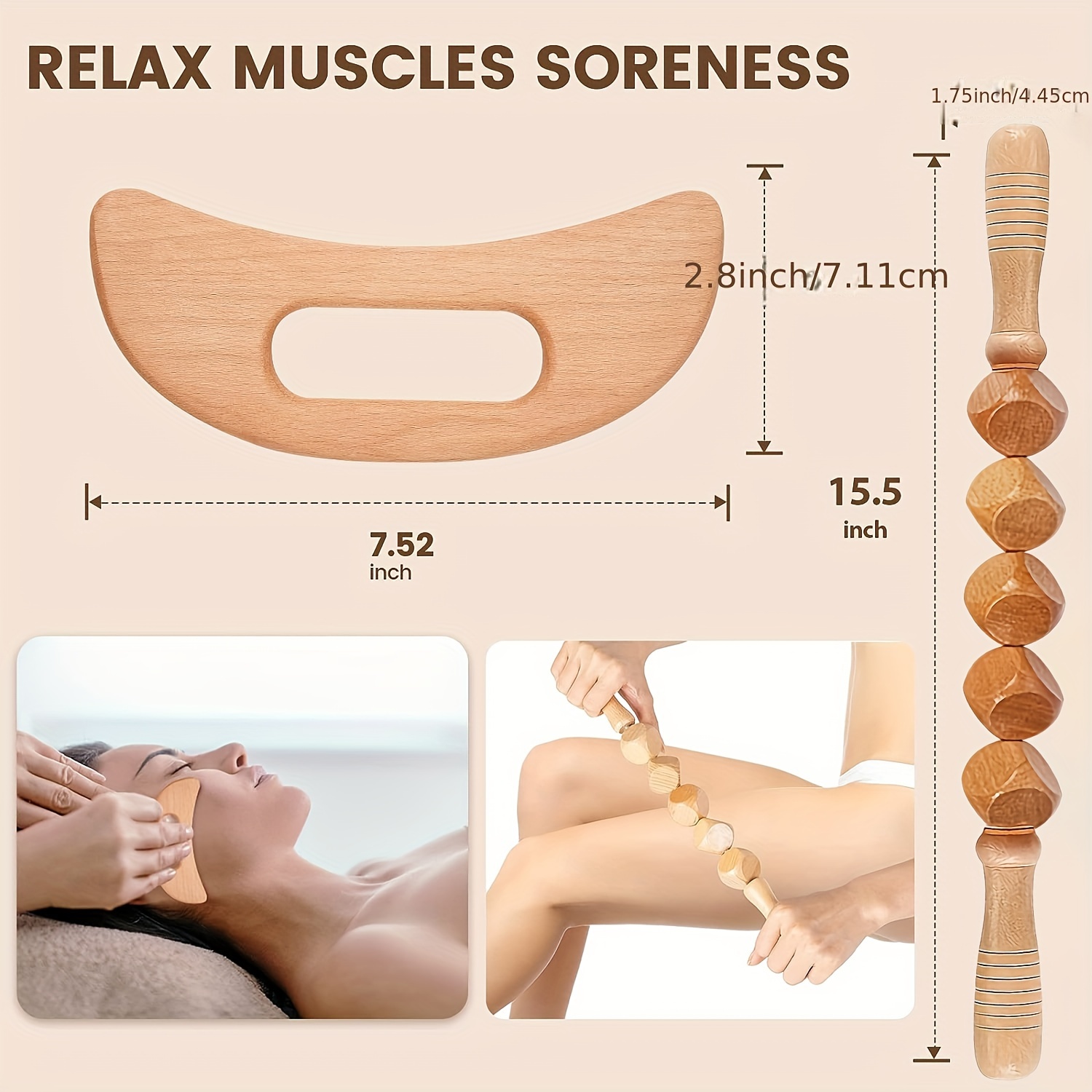 6 in 1 Wood Therapy Lymphatic Drainage Massager — AiRelax
