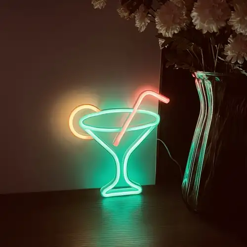 1 Stück LED-Neonlicht, Bar-Atmosphärenlicht, Party-Dekorationslicht Im  Freien, Nachtlicht Für Cocktailpartys Im Innenbereich, Buntes Licht