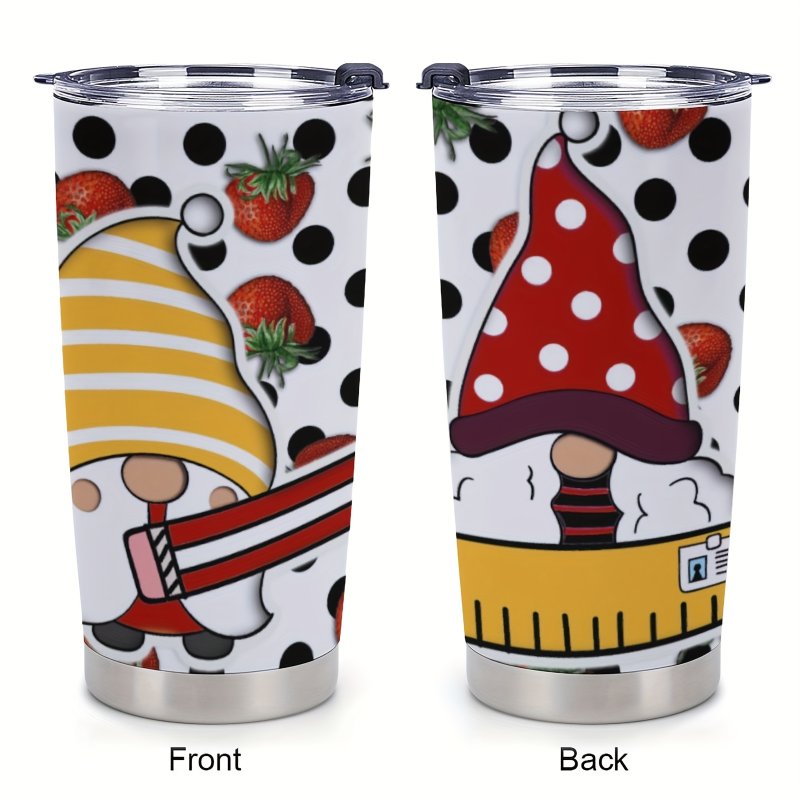 Strawberries Printed Coffee Tumbler