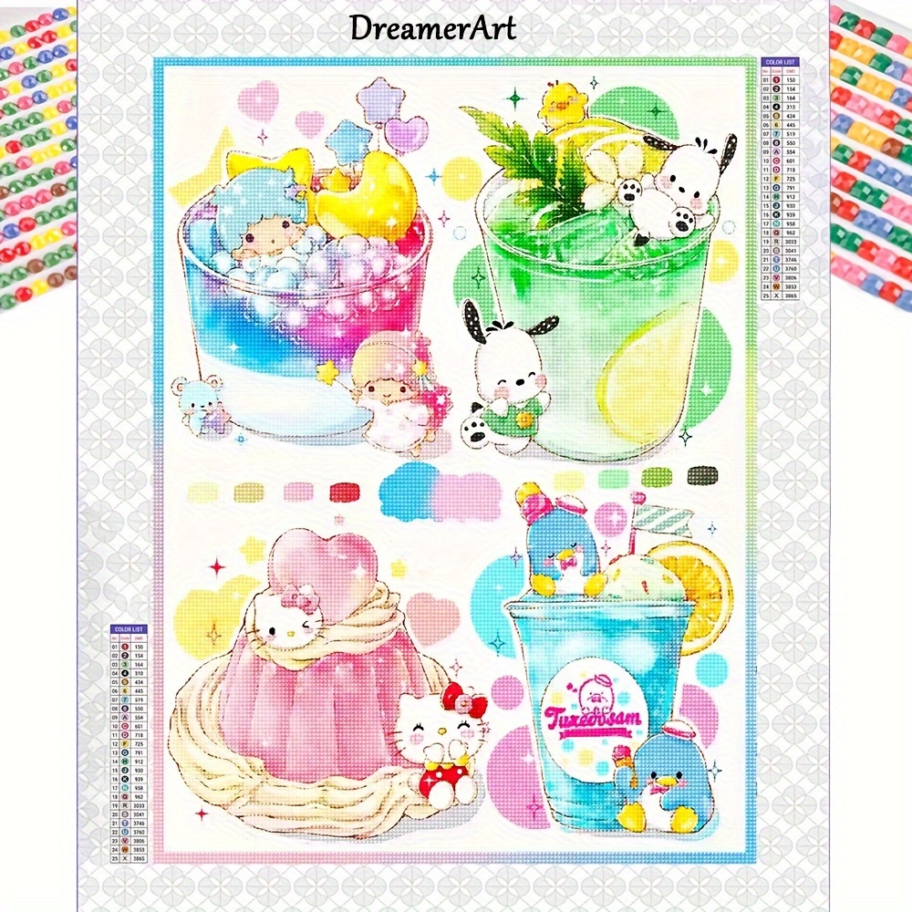 Diamond Painting Small Tissue Box - Hello Kitty - OHsoCrafty