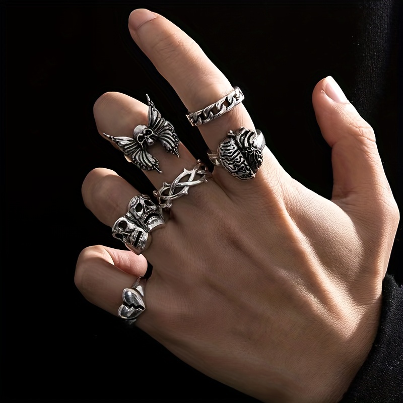 Man Open Ring Masculine Hand Jewelry Claw Rings Full Finger
