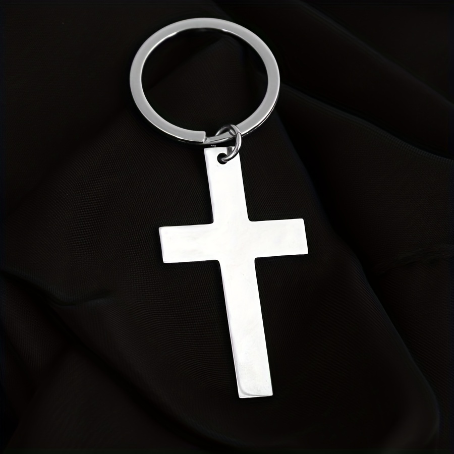 Cross Keychain Christian Faith Stainless Steel Key Chain - Temu Australia