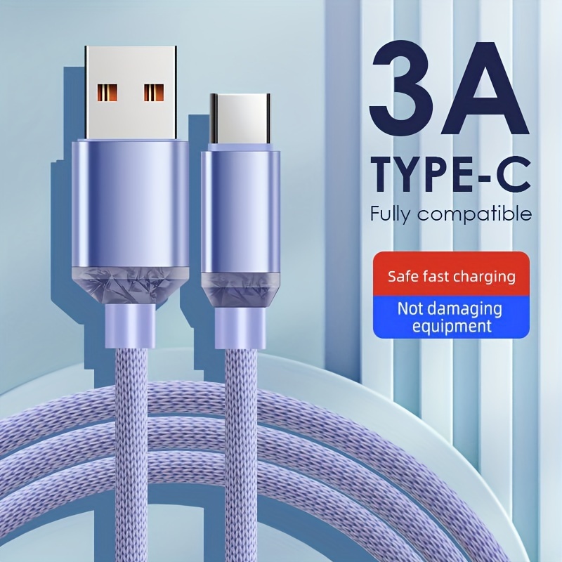 9.8ft Cable Usb c Blanco Carga Rápida 45w Paquete 3 - Temu Chile