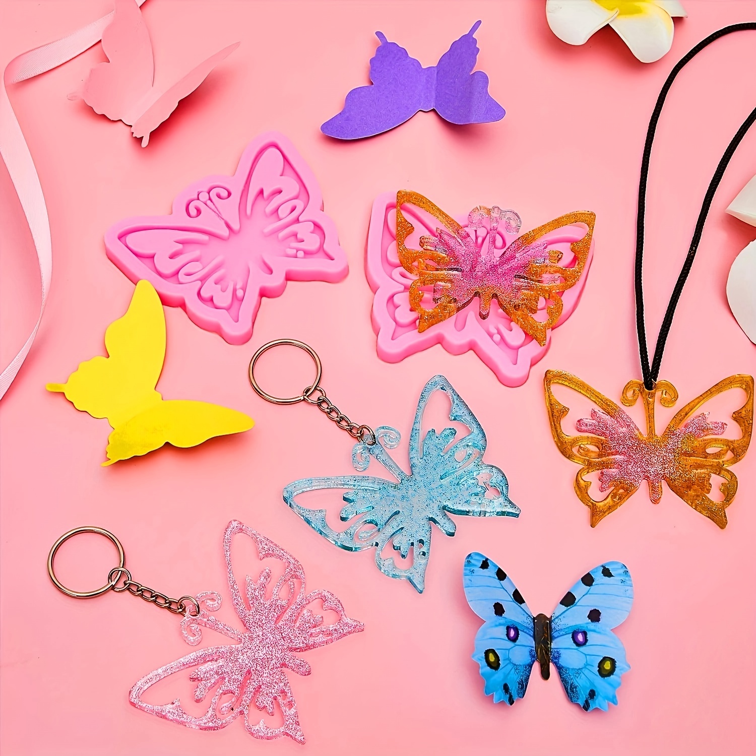 Butterfly Skeleton Keychain Silicone Mold Butterfly Silicone - Temu