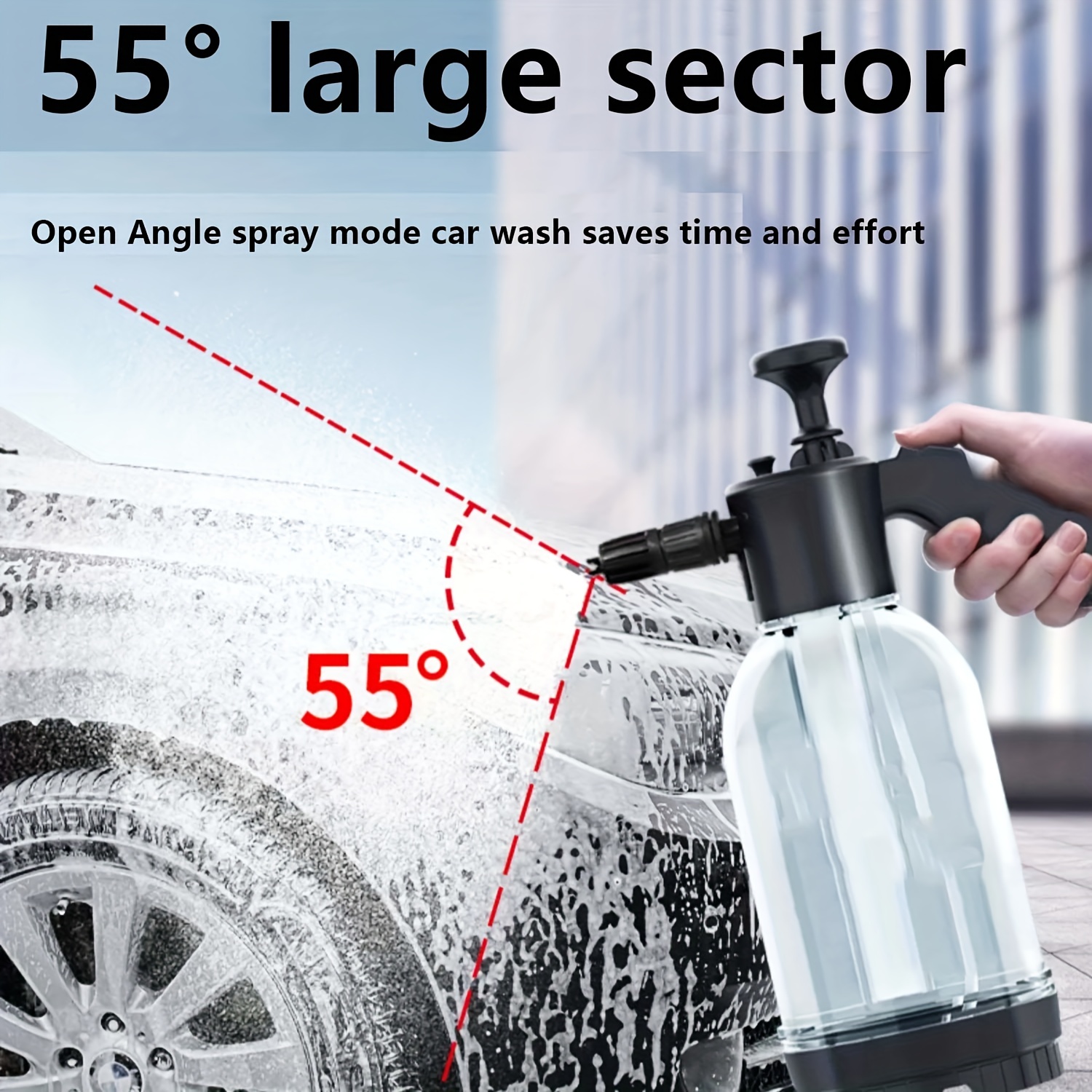 Car High Pressure Foam Spray Can Car Wash Transparent Body - Temu