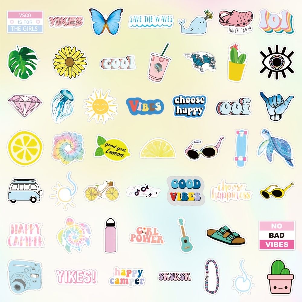 Vsco Stickers For Water Bottles 200 Pack Pcs Hydroflask Stickers For Kids  Teens Waterproof Cute Vsco Vinyl Stickers Laptop Skateboard Luggage  Computer Stickers For Teens Girls Kids | Don't Miss These Great
