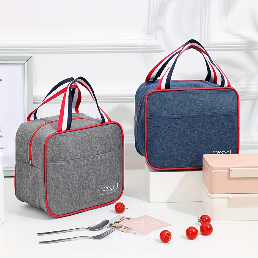 Square Lunch Box Bag Portable Thermal Bento Box Bag - Temu