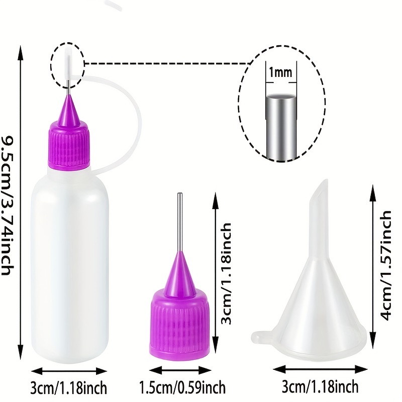 Needle Tip Glue Bottles Applicator Set Perfect For Craft Art - Temu