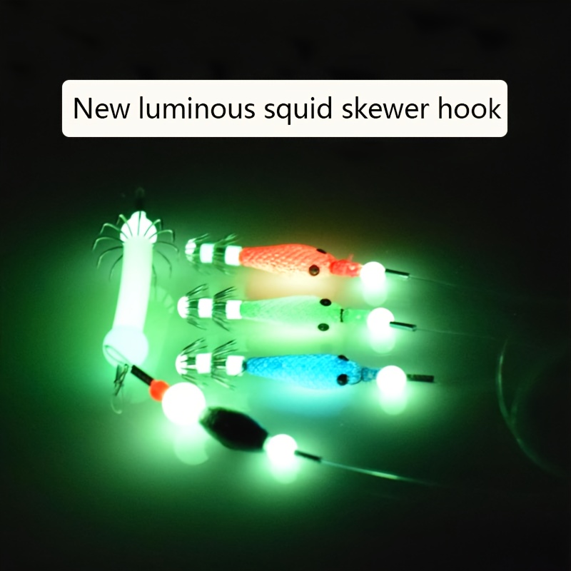 Fishing Jig String 5 Bait Hook Luminous Bionic Shrimp String - Temu