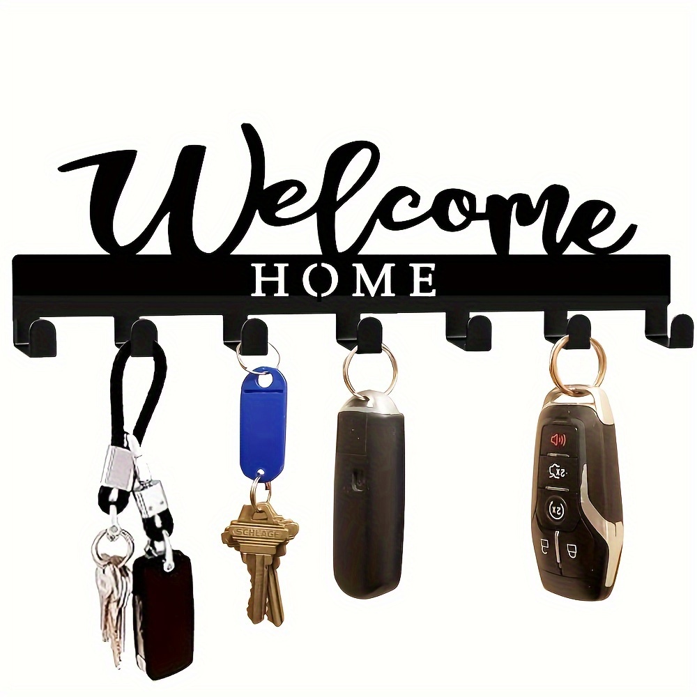 Vintage Key Shape Key Rack Wall Mounted Metal Key Holder - Temu