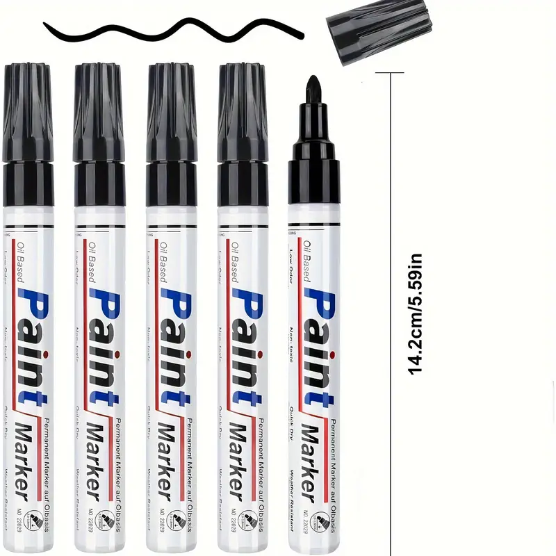 Permanent Marker Black Glass Pens Waterproof Pens - Temu
