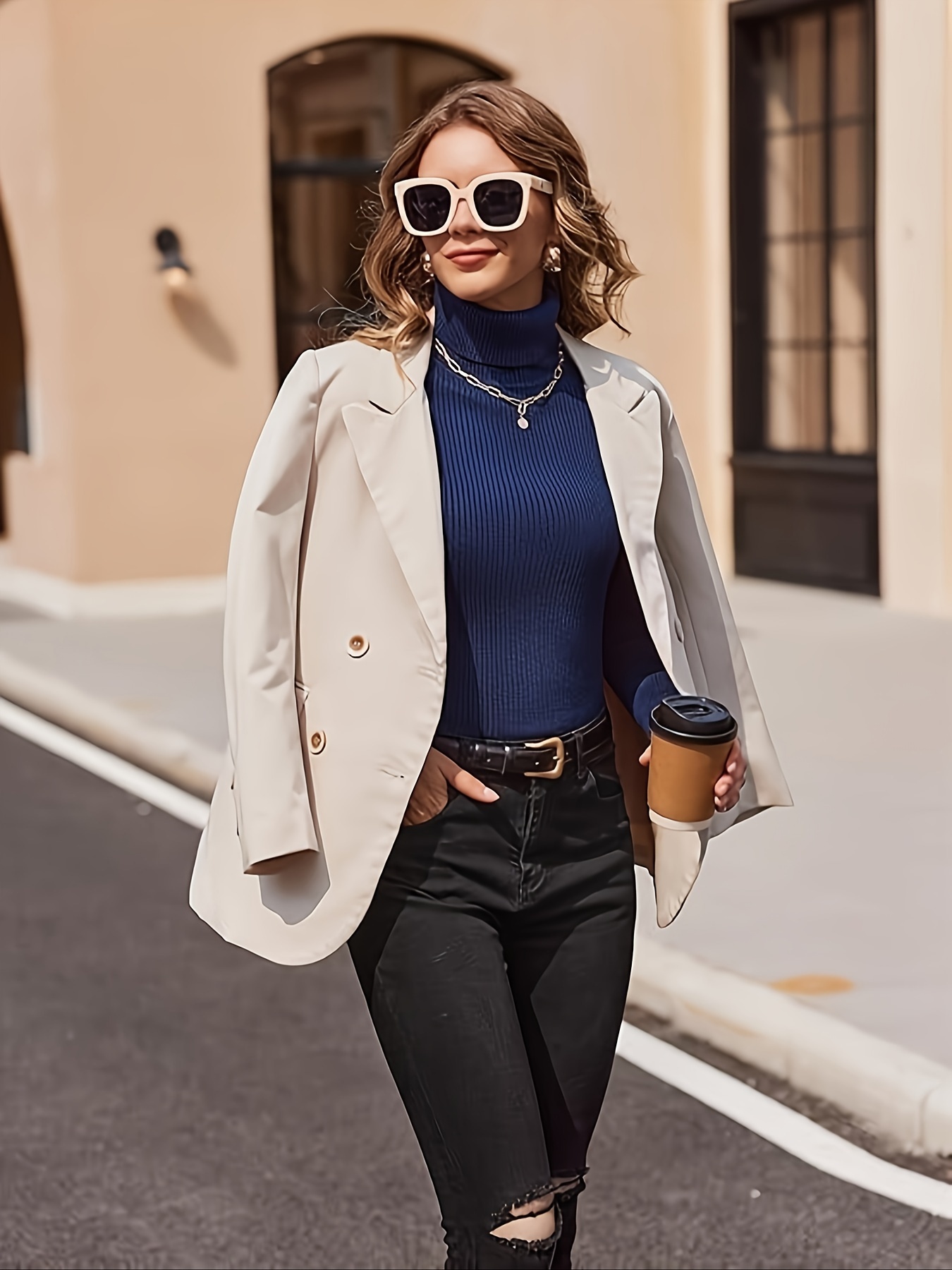 Turtleneck Rib Knit Sweater, Sexy Solid Slim Long Sleeve Sweawter, Women's Clothing