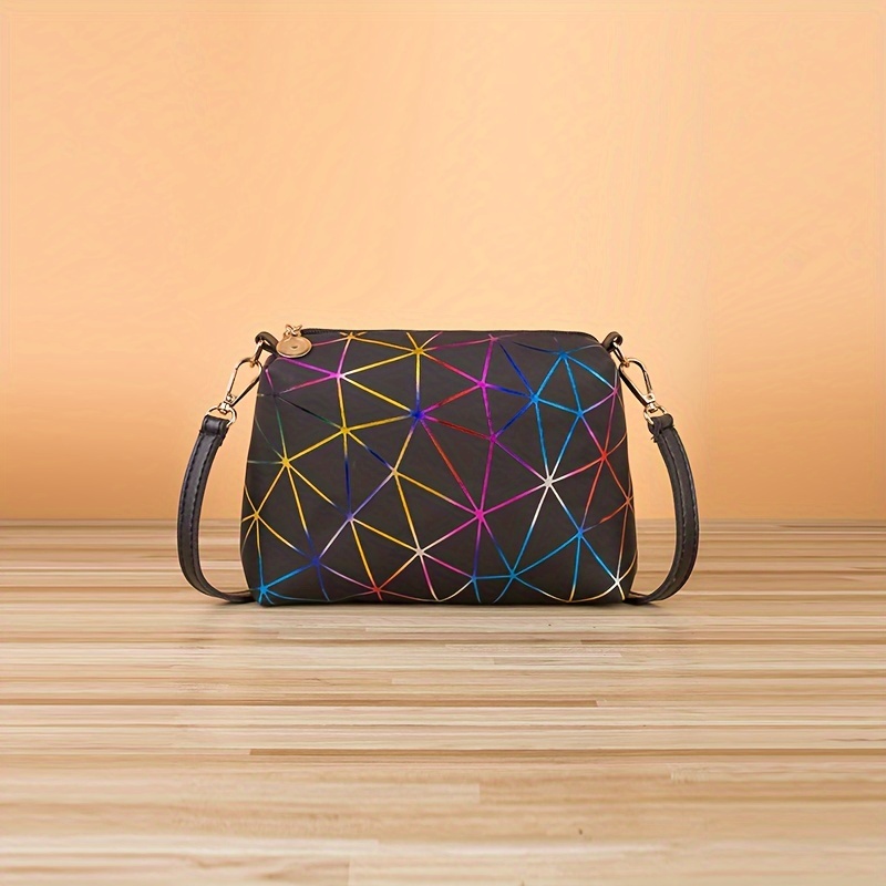 Mini Chic Pu Geometric Pattern Backpack
