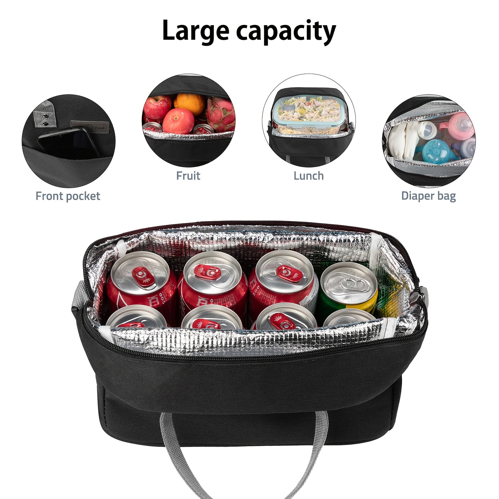 Insulated Lunch Bag Ice Pack Multifunctional Outdoor Picnic - Temu