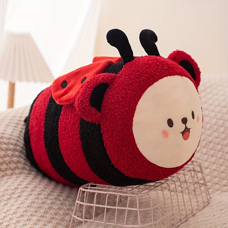 Cute Cartoon Tummy Time Sugar Bean Doll Plush Toy Bee Ladybug Insect Pillow  Doll - Temu Bahrain