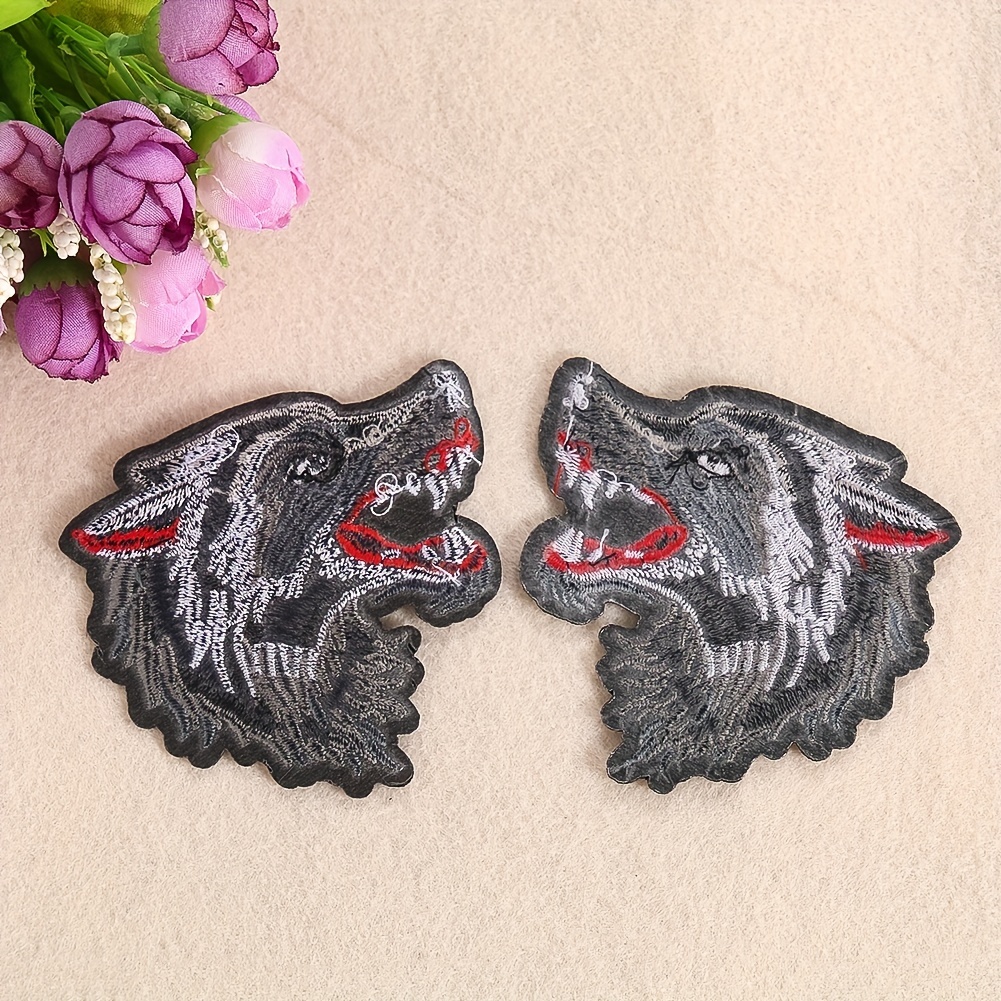  Juego de 2 parches de lobo con plumas, 6.0 in, bordados para  planchar : Arte y Manualidades