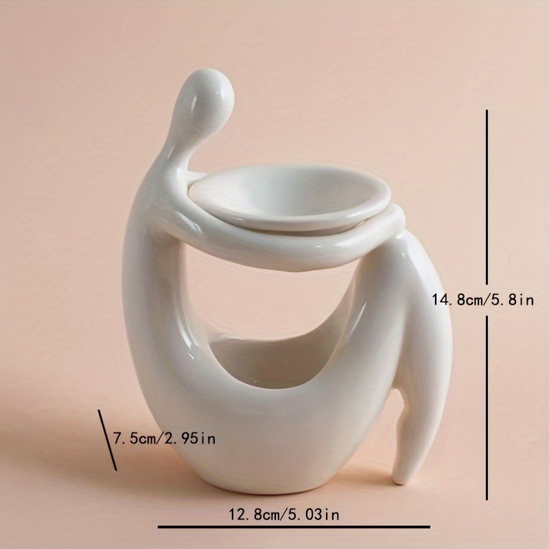 Ceramic Candlestick Accessory Set Incense Holder Essential Oil Lamp Ornament Jewelry