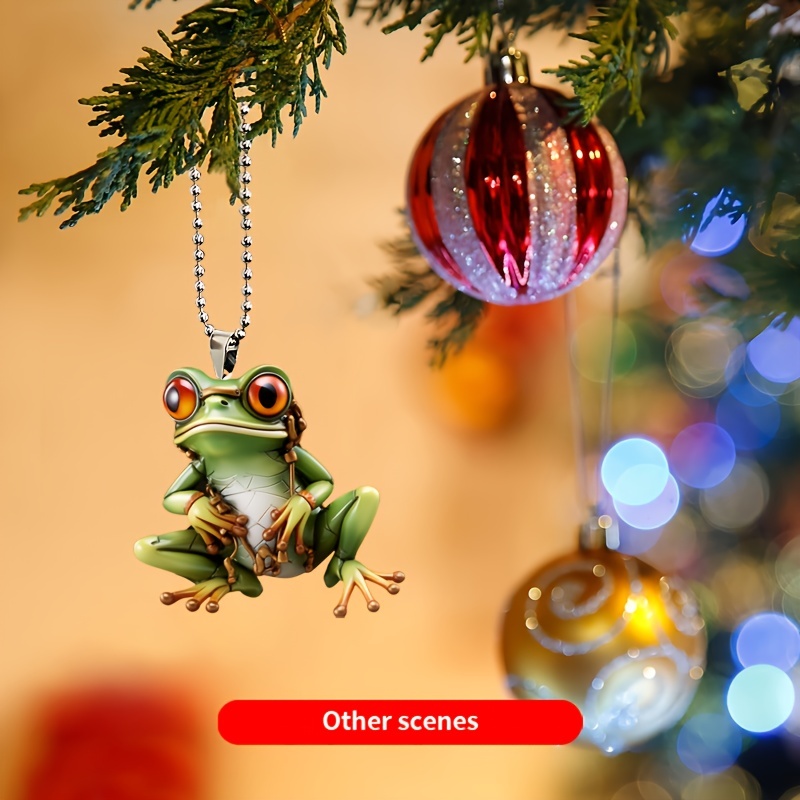 2d Acrylic Animal Frog Design Decorative Pendant Car - Temu